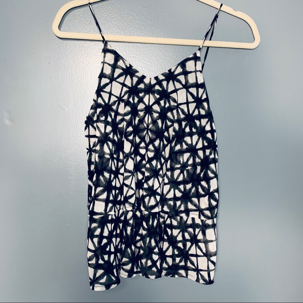 Black & White Flowy Top